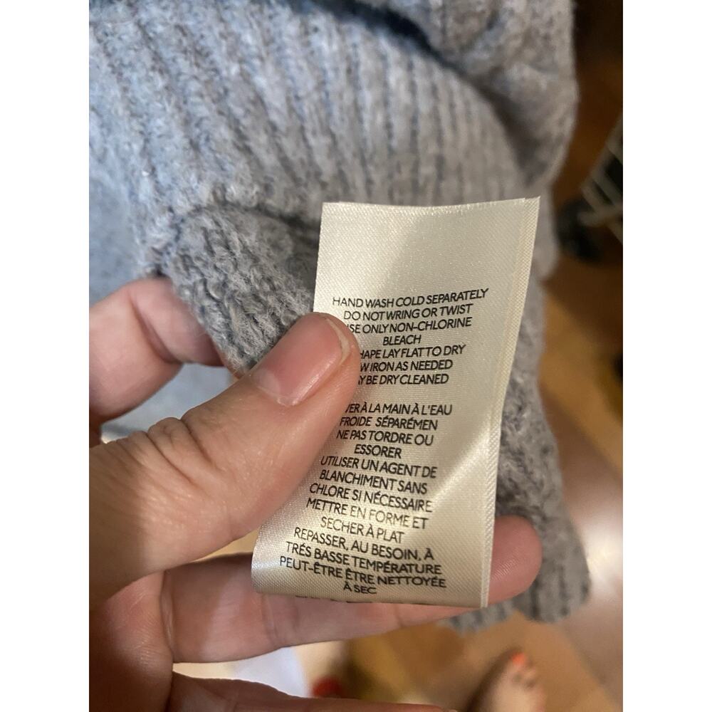 Brand new with tag! Free People Women's Medium Gray Cable Knit Dress Oversized - Picture 3 of 5